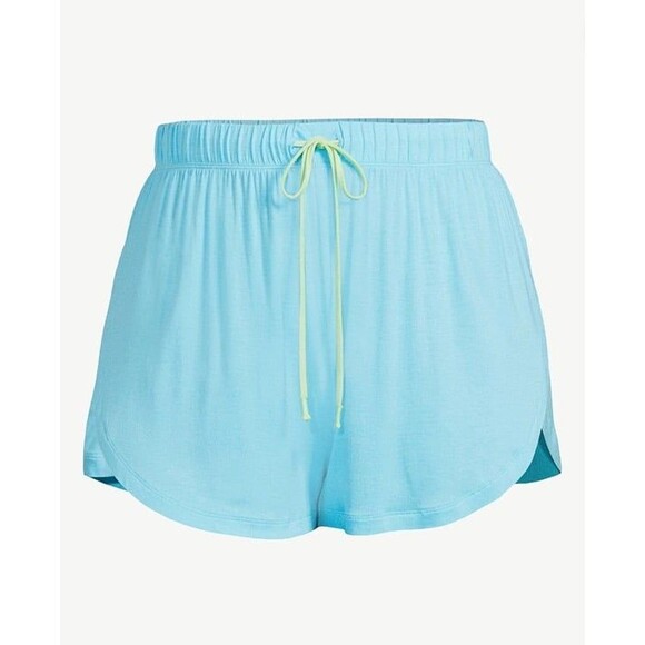 Joyspun Women's Tulip Hem Sleep Shorts drawstring tie Ultra-soft Pull-on blue XL - Picture 1 of 4
